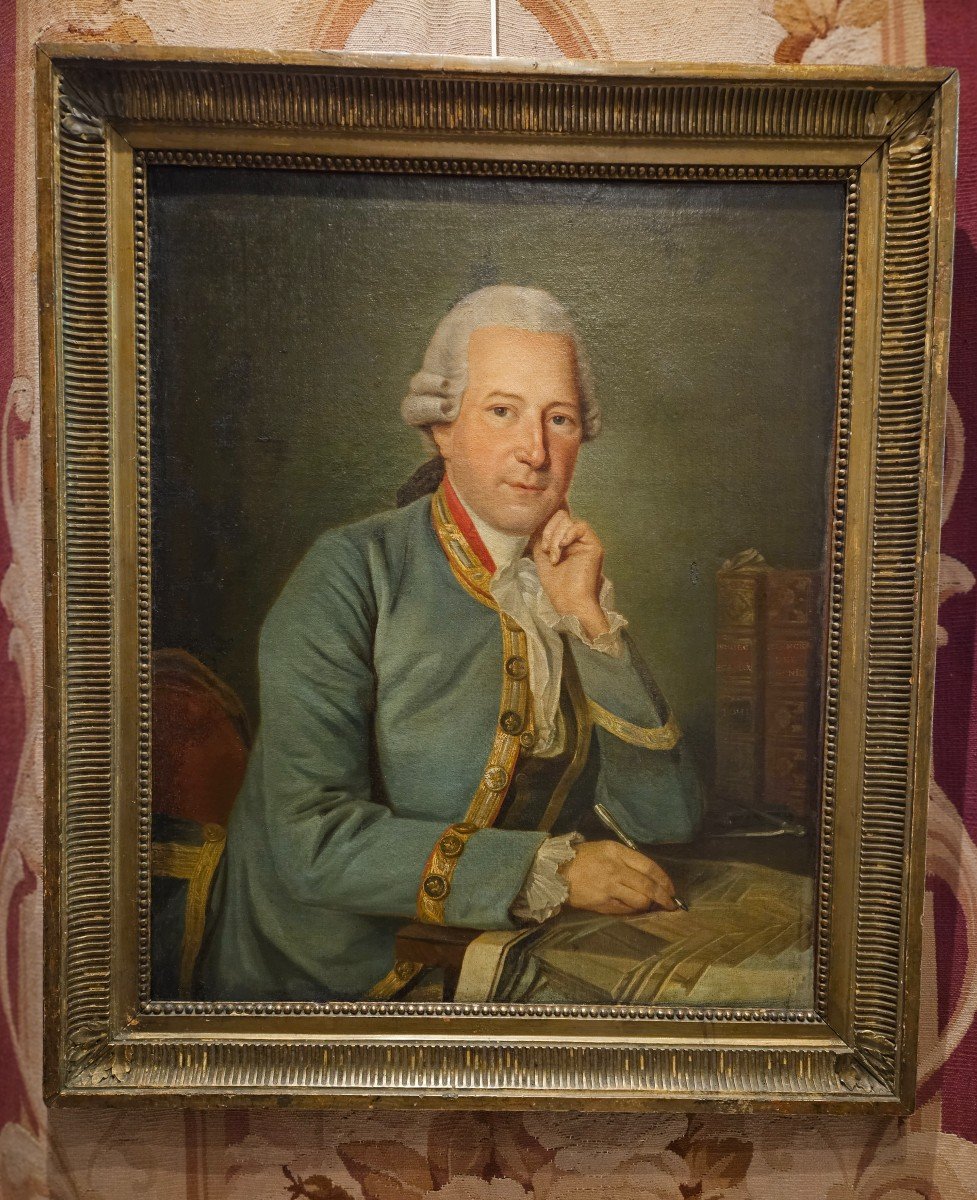 Portrait d'Un Architecte Epoque Louis XVI XVIII ème -photo-2