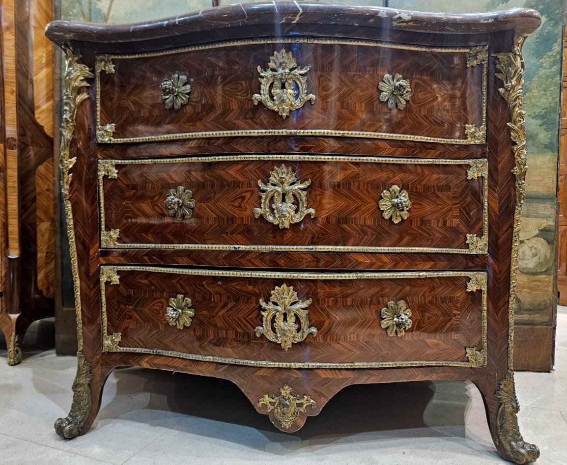 Chest Of Drawers Stamped E.doirat Regency Period Early 18th Century -photo-3