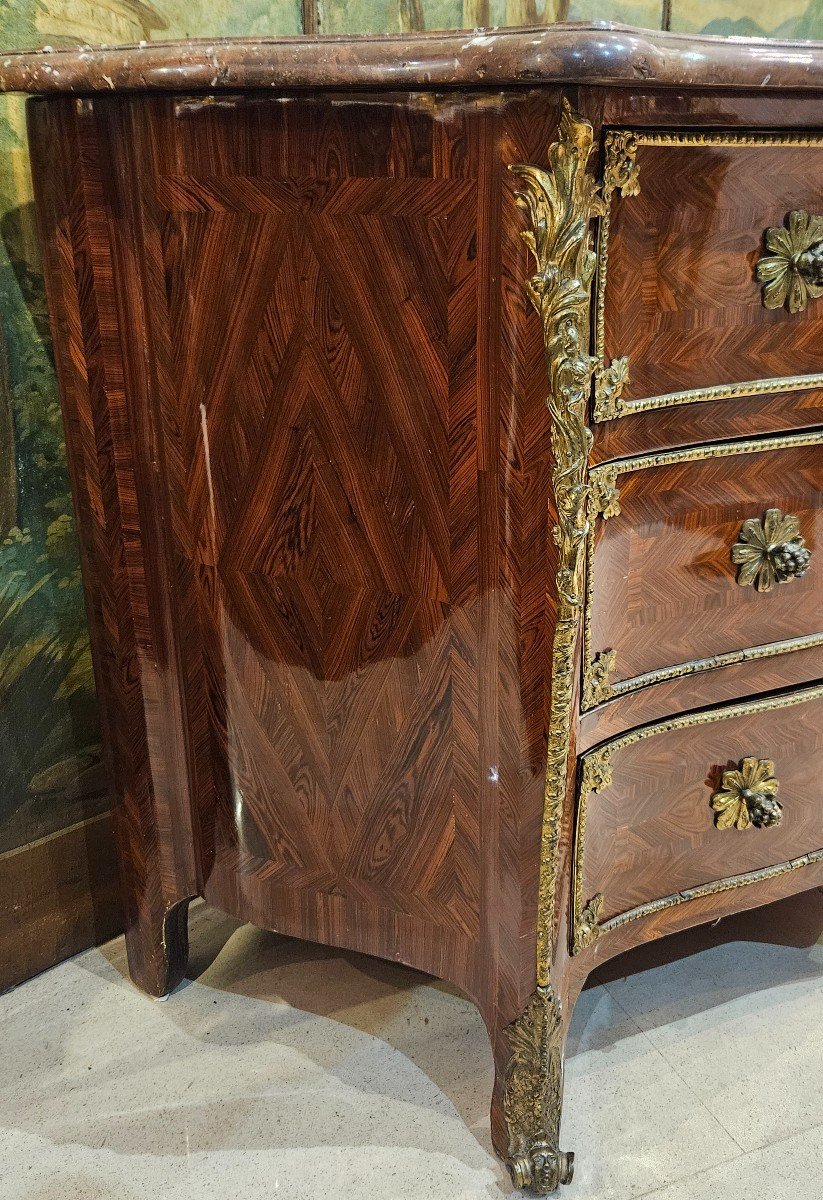 Commode Estampillée E.Doirat Epoque Régence Début XVIII ème -photo-1