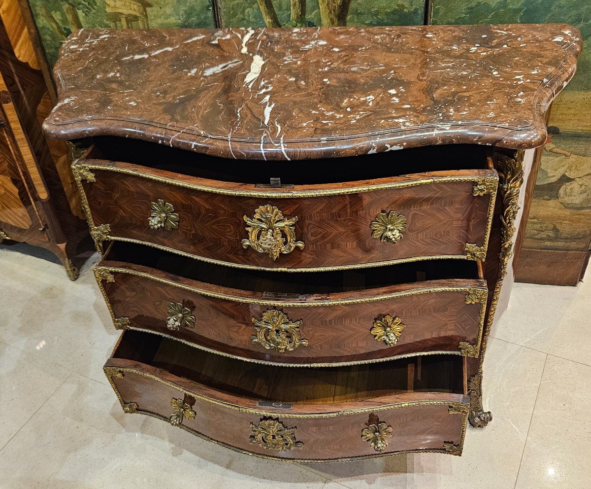 Chest Of Drawers Stamped E.doirat Regency Period Early 18th Century -photo-3