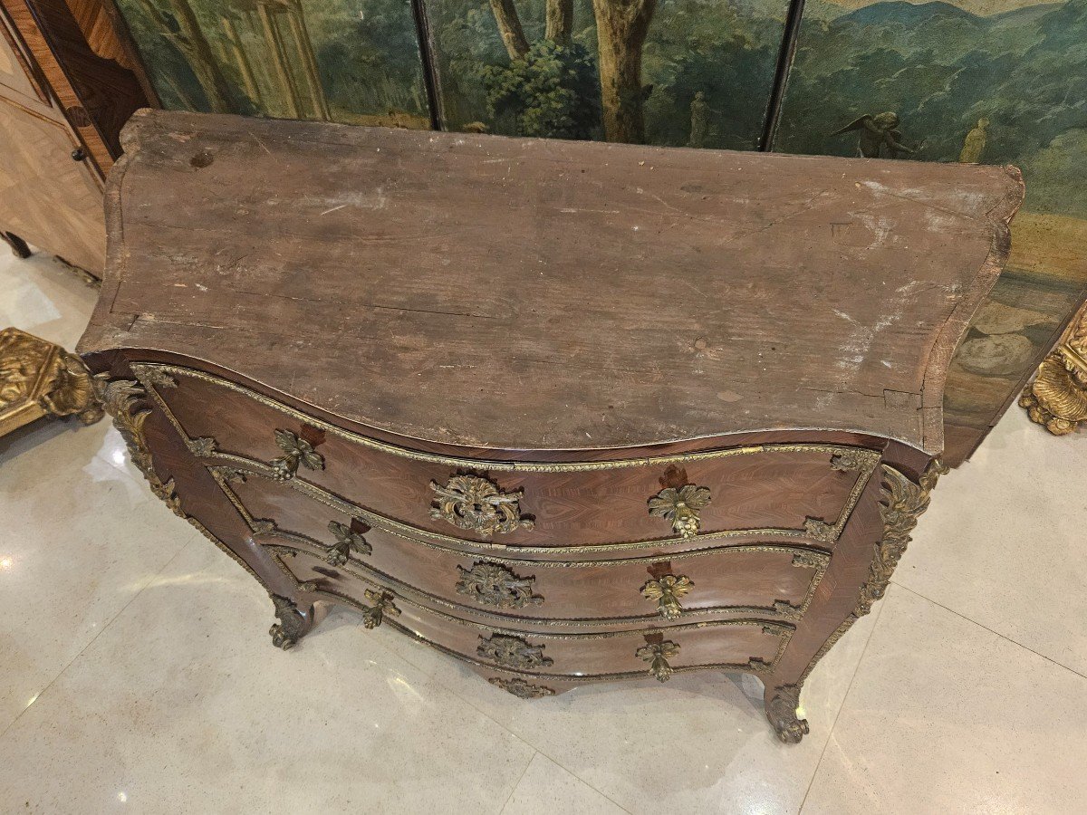 Chest Of Drawers Stamped E.doirat Regency Period Early 18th Century -photo-7