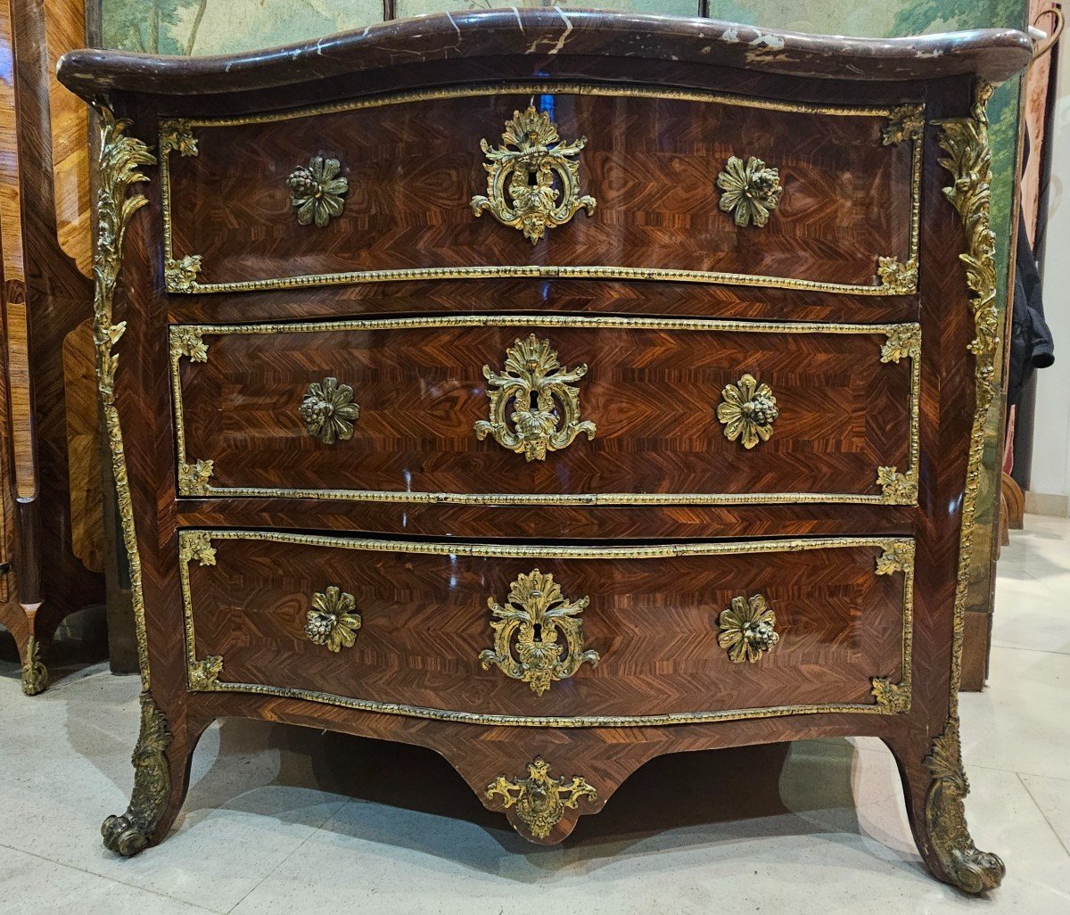 Chest Of Drawers Stamped E.doirat Regency Period Early 18th Century 