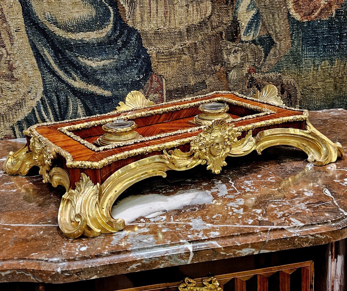 Important Louis XIV Style Inkwell, Early 19th Century 