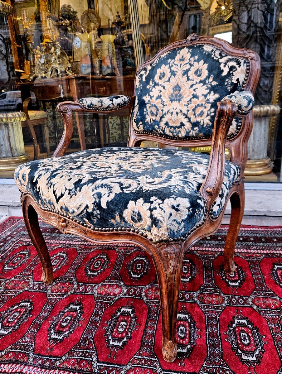 Armchair Stamped Falconet Louis XV XVIIIth Period 