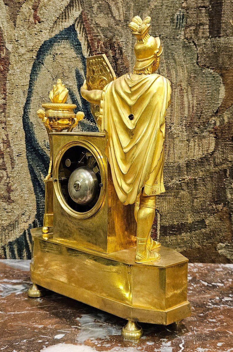 "love To The Most Beautiful" Clock In Gilt Bronze Charles X Period Early 19th Century-photo-4