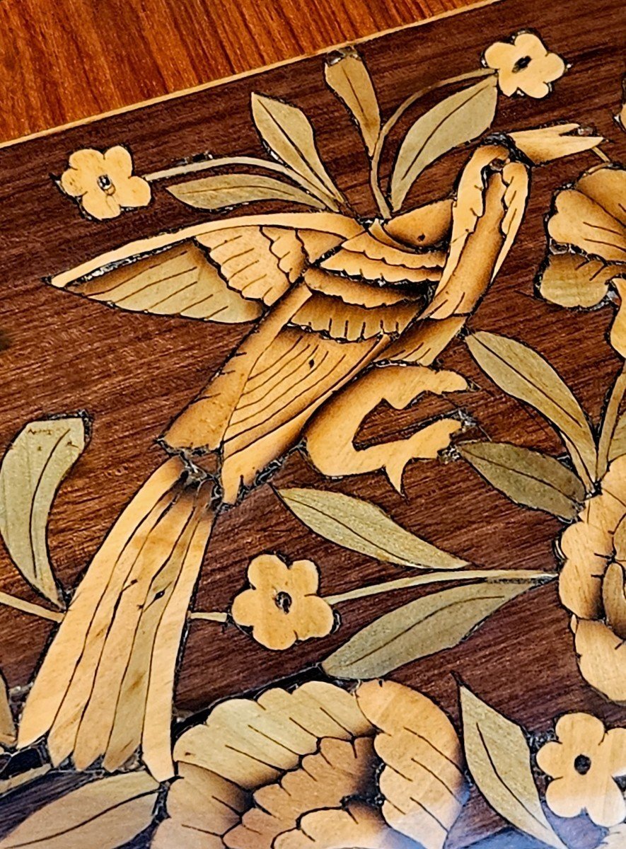 Dutch "in-between" Furniture In Marquetry Circa 1800 Early 19th Century-photo-5