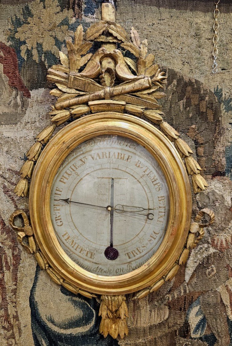 Baromètre Thermomètre Epoque Louis XVI XVIII ème -photo-2