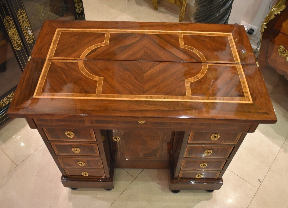 Louis XIV XVIIth Century Marquetry Money Changer's Desk-photo-6