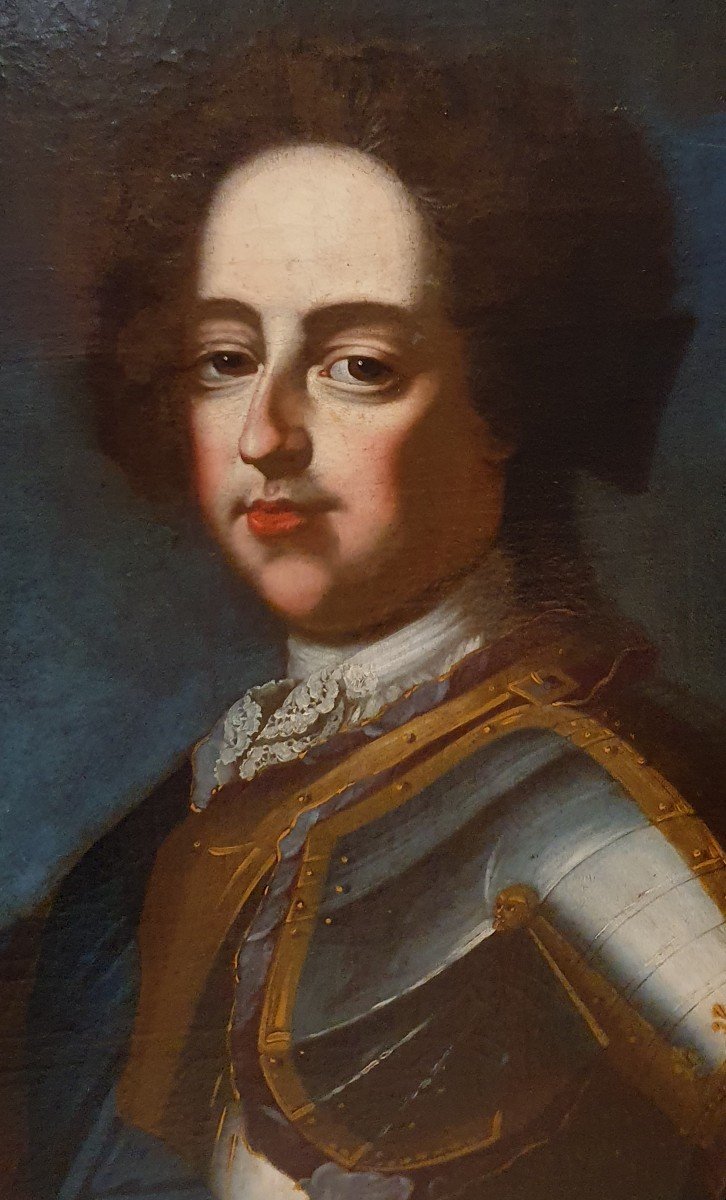 Grand Portrait De Louis XV Roi De France Et De Navarre d'Après J.b Van Loo XVIII ème-photo-4