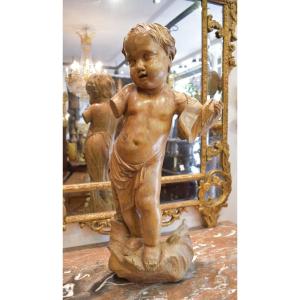 Putti In Lime Carved Italy XVIII