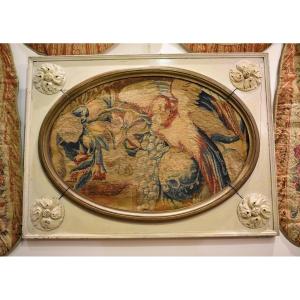 Medallion In Tapestry "with Parrot" Flanders XVII