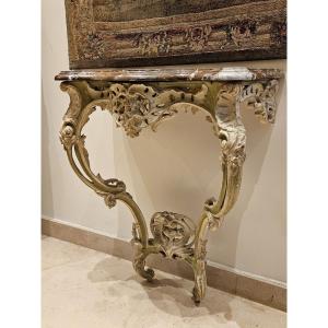 Console In Carved Wood Louis XV XVIII Period 