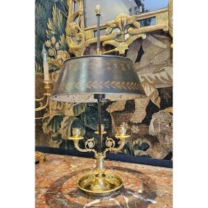  Lampe Bouillote En Bronze Doré Début XIX ème