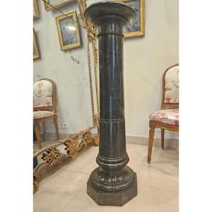 Louis XVI Style Column In Serpentine 19th Century 