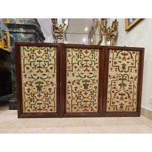 Solid Mahogany Screen Louis XVI Period XVIIIth Century 