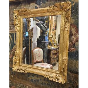 18th Century Regency Period Carved And Gilded Oak Mirror 