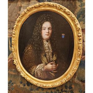 Grand Portrait d'Un Comte Epoque Louis XIV XVII ème 