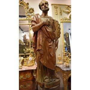 Important Sculpture Of "saint Stephen" In Lime Wood, Early 18th Century