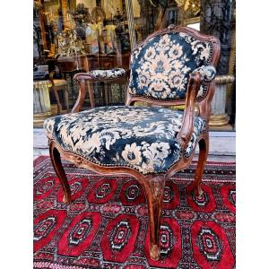 Fauteuil Estampillé Falconet Epoque Louis XV XVIII ème 