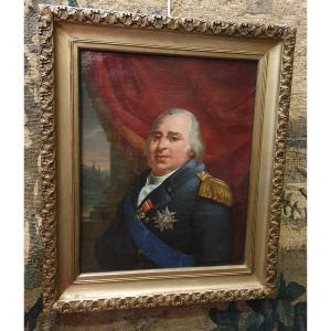 Portrait De Louis XVIII Roi De France Et De Navarre Daté 1819 XIX ème