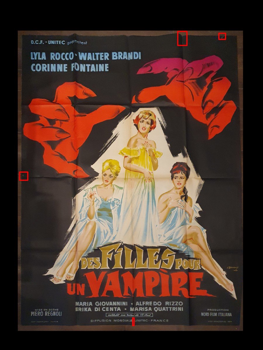 Italian Film Poster "playgirls And The Vampire" Piero Regnoli - Illustration: Belinsky-photo-2