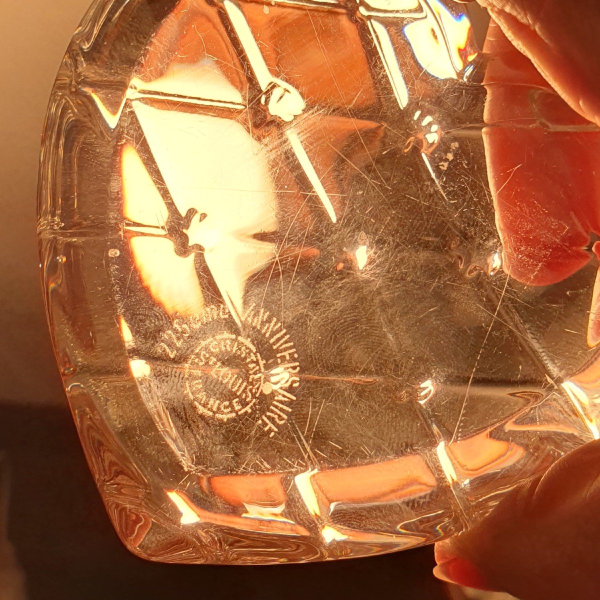 Presse-papier à Forme De Cœur Matelassé Cristal De Saint Louis-photo-3