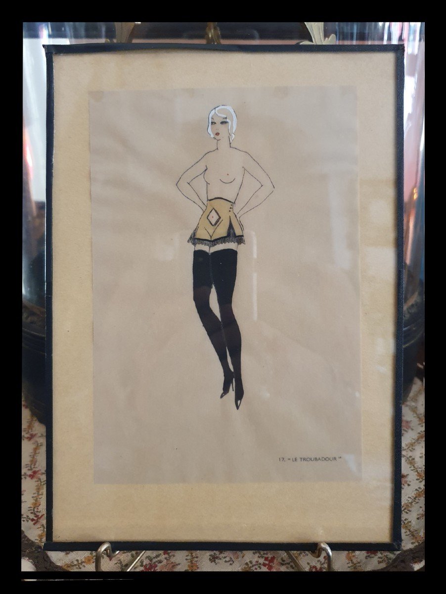 Série De 8 Dessins De Diana Slip Pour Son Catalogue De Lingeries Fétichistes-photo-4