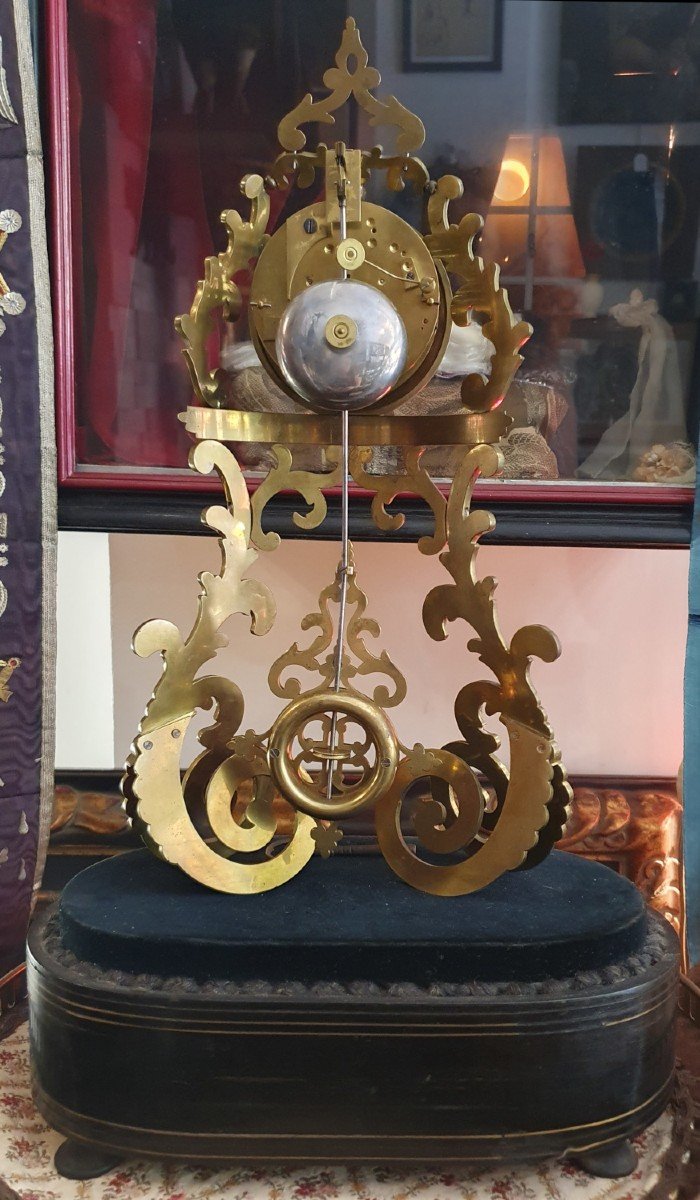 19th Century Gilt Bronze Mantel Clock With Pons Breveté Movement-photo-2