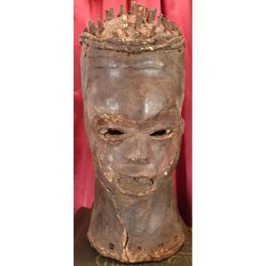 African Janiform Ekoi/ejagham Crest Mask, Nigeria.