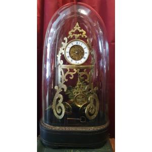 19th Century Gilt Bronze Mantel Clock With Pons Breveté Movement