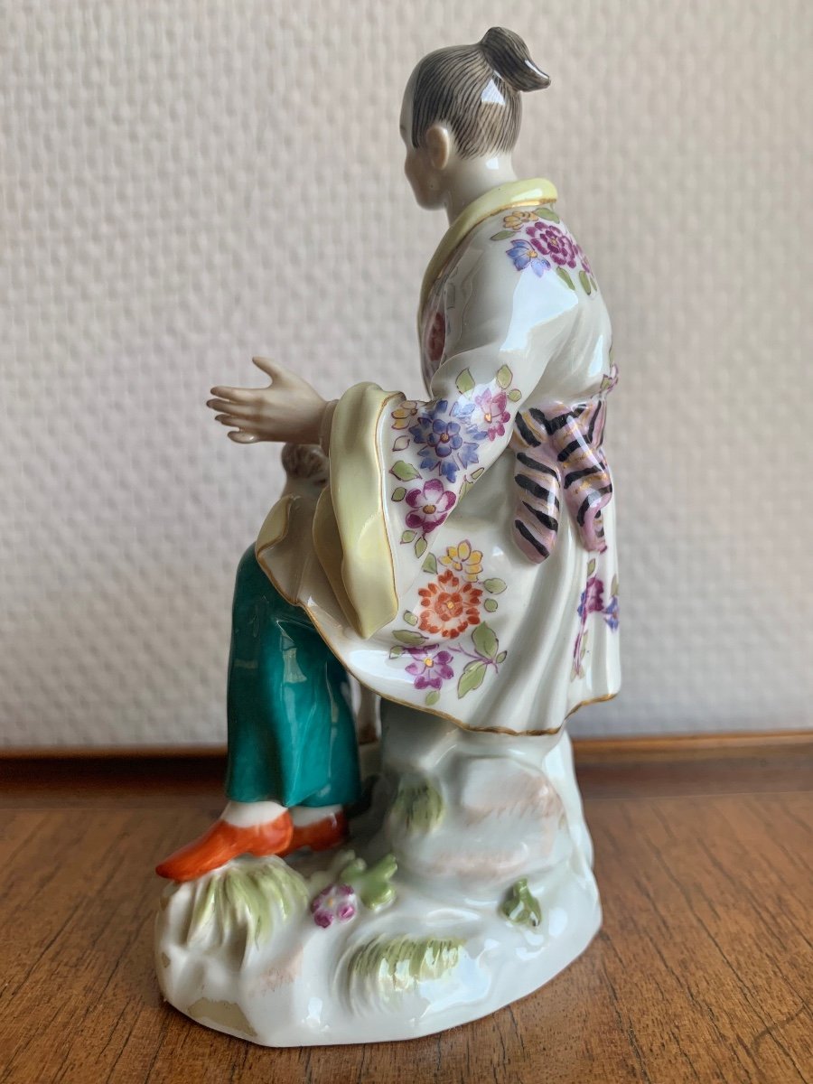 Meissen - Figure En Porcelaine Japonais Avec Bouc-photo-4