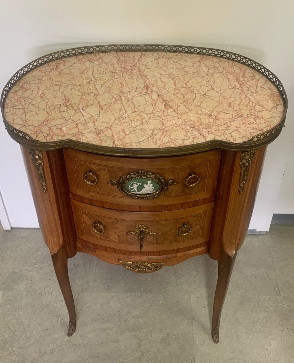 Petit Commode Style Louis XV Dans Le Goût De François Linke. -photo-4