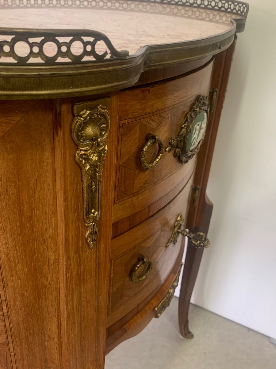 Petit Commode Style Louis XV Dans Le Goût De François Linke. -photo-4