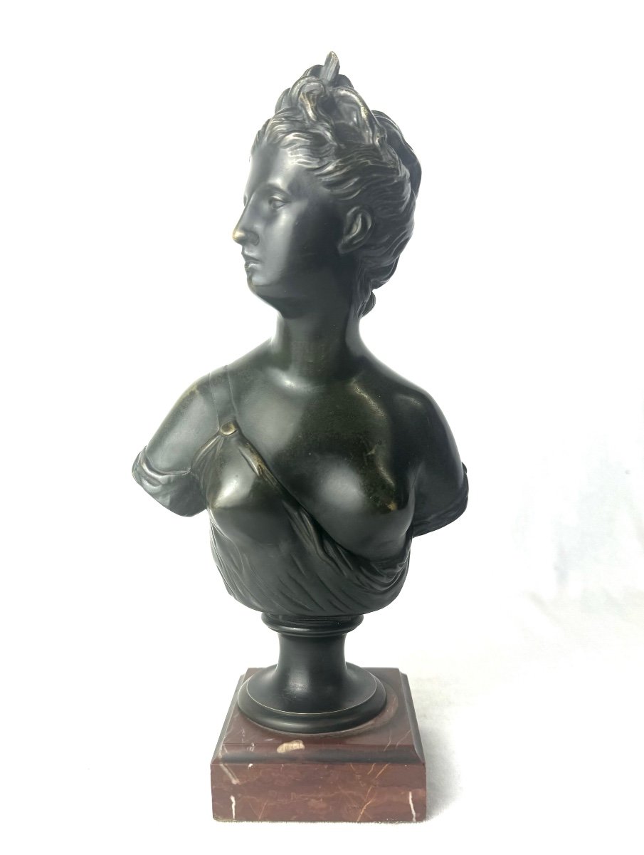 Bust Of Diana In Bronze, After Houdon 