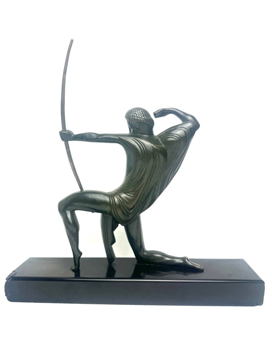 Decoux - Sculpture En Bronze Art Déco - L’archer-photo-2