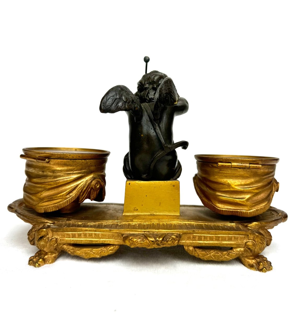 Encrier En Bronze L’amour Timbalier-photo-3