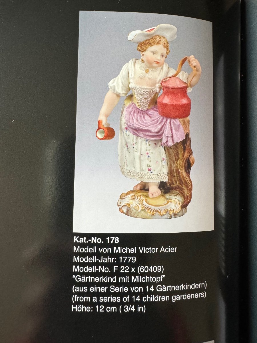 Meissen - Figurine En Porcelaine Enfant Jardinier Avec Pot à Lait-photo-4