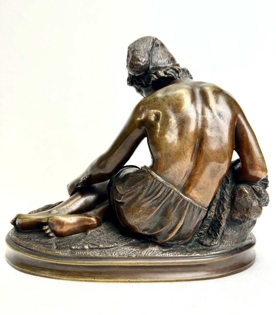 Bronze Figure Of A Neapolitan Fisherman In The Manner Of François Rude-photo-3