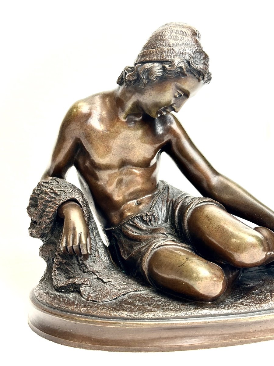 Bronze Figure Of A Neapolitan Fisherman In The Manner Of François Rude-photo-3