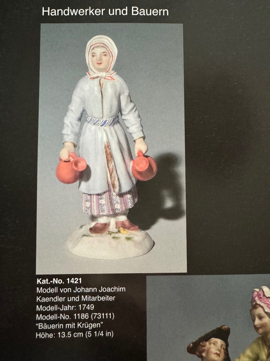 Meissen - Peasant Girl With Jugs From The Artisans And Farmers Series-photo-2