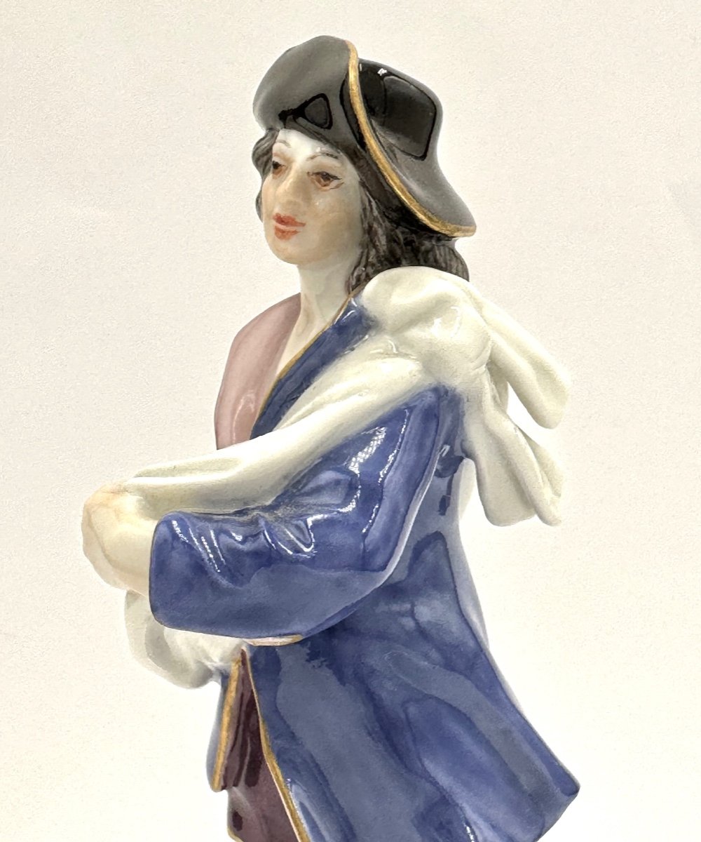 Meissen - Figurine En Porcelaine Fermier Avec Sac De La Série Artisans Et Agriculteurs-photo-1