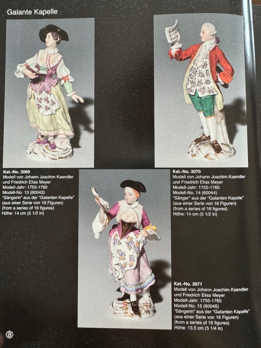 Meissen, Porcelain Figurine Singer Of La Chapelle Gallant-photo-5