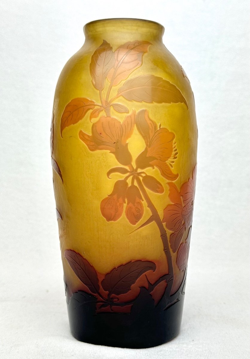 Paul Nicolas - d'Argental, Vase Decorated With Blackthorn Trees-photo-2