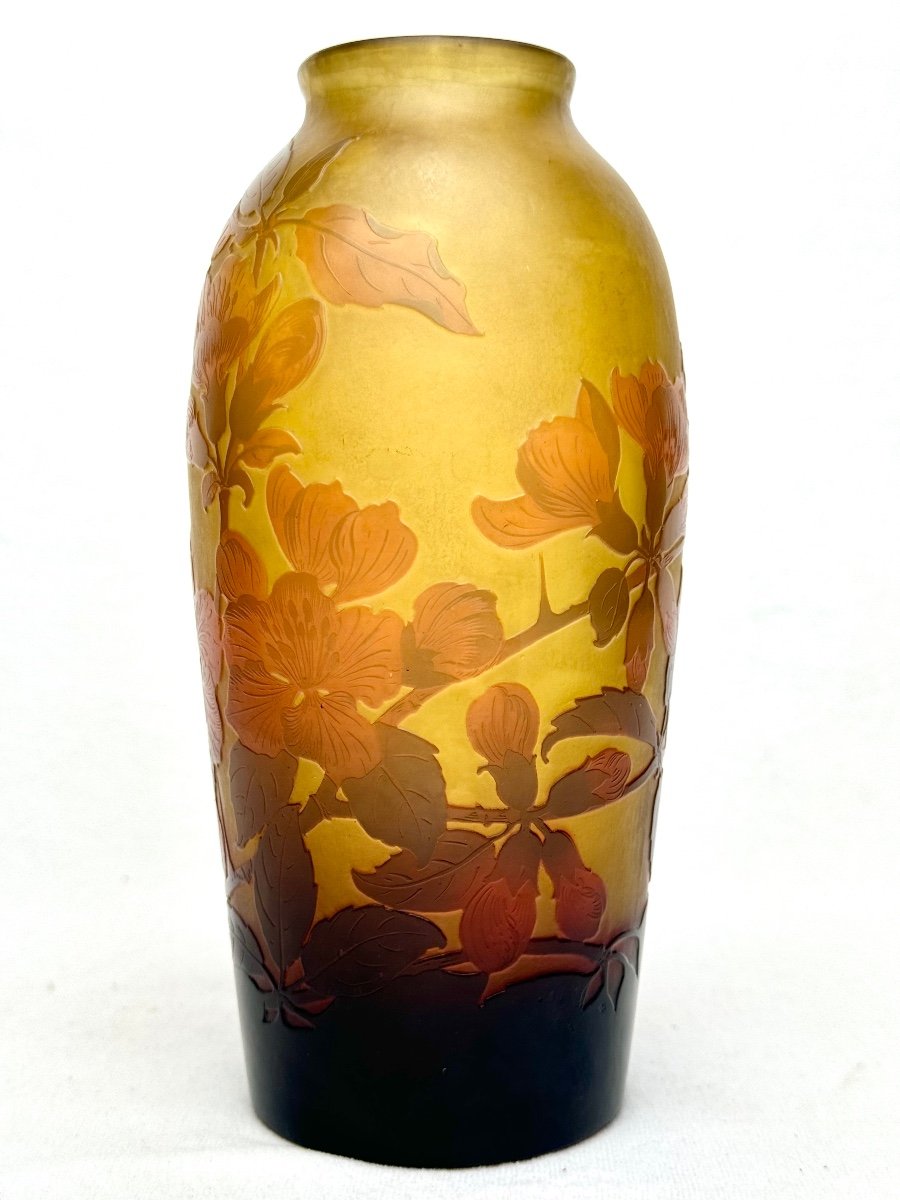 Paul Nicolas - d'Argental, Vase Decorated With Blackthorn Trees-photo-4