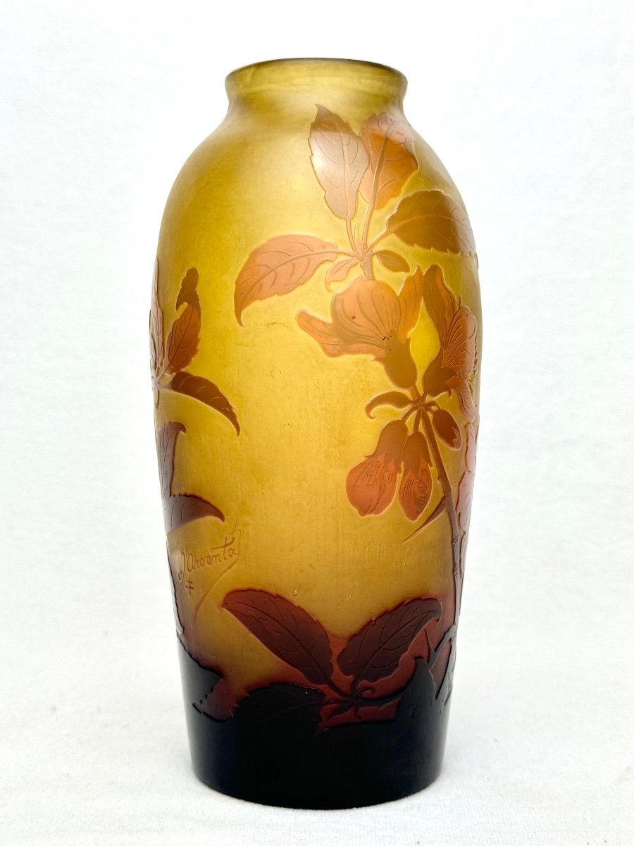 Paul Nicolas - d'Argental, Vase Decorated With Blackthorn Trees-photo-3