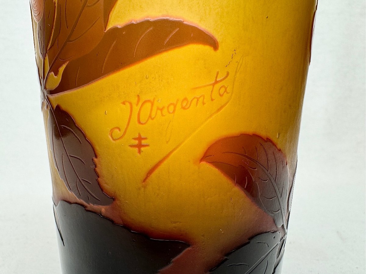 Paul Nicolas - d'Argental, Vase Decorated With Blackthorn Trees-photo-5