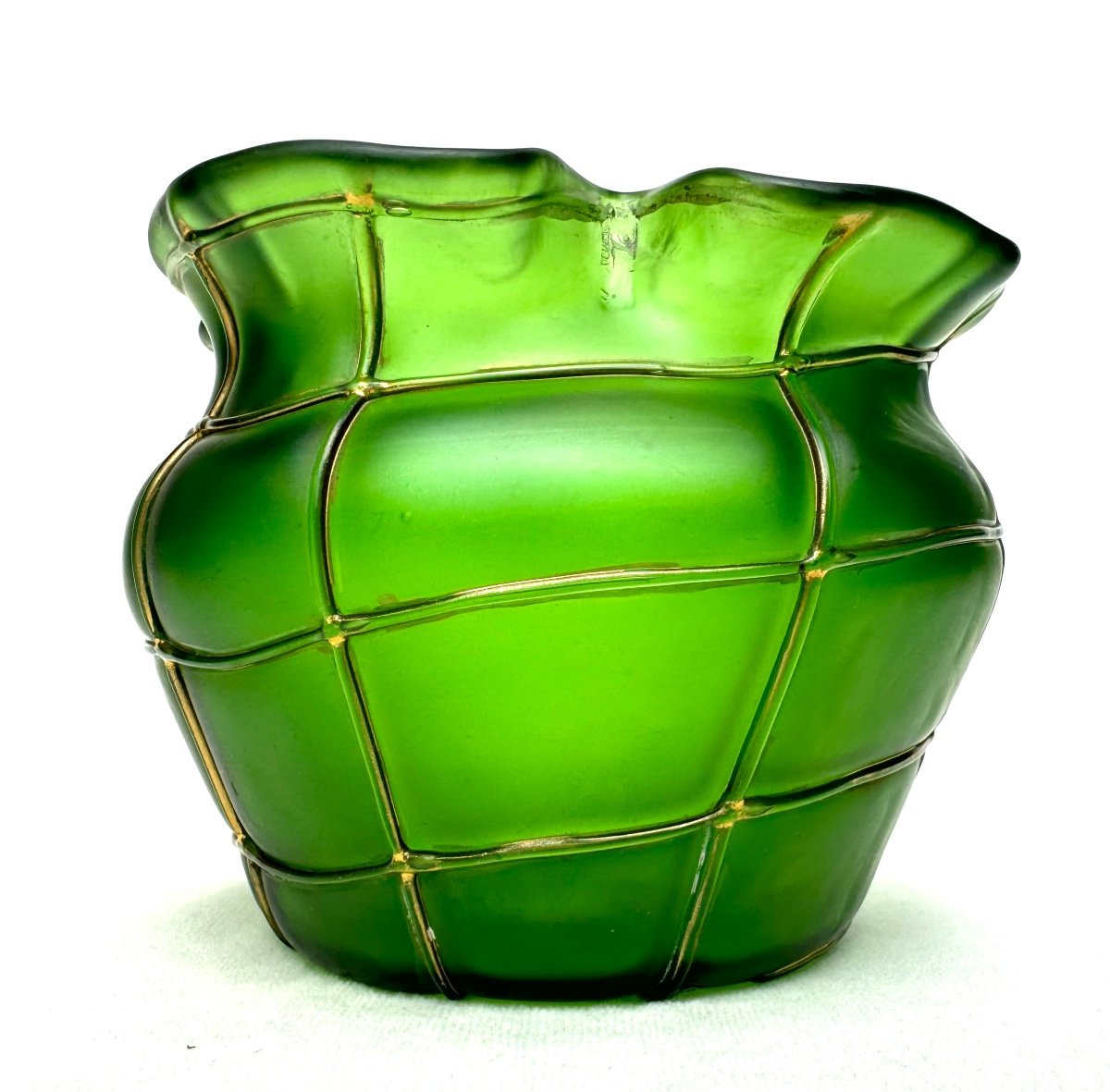 Loetz Ou Kralik - Vase  Vert Crète-photo-2