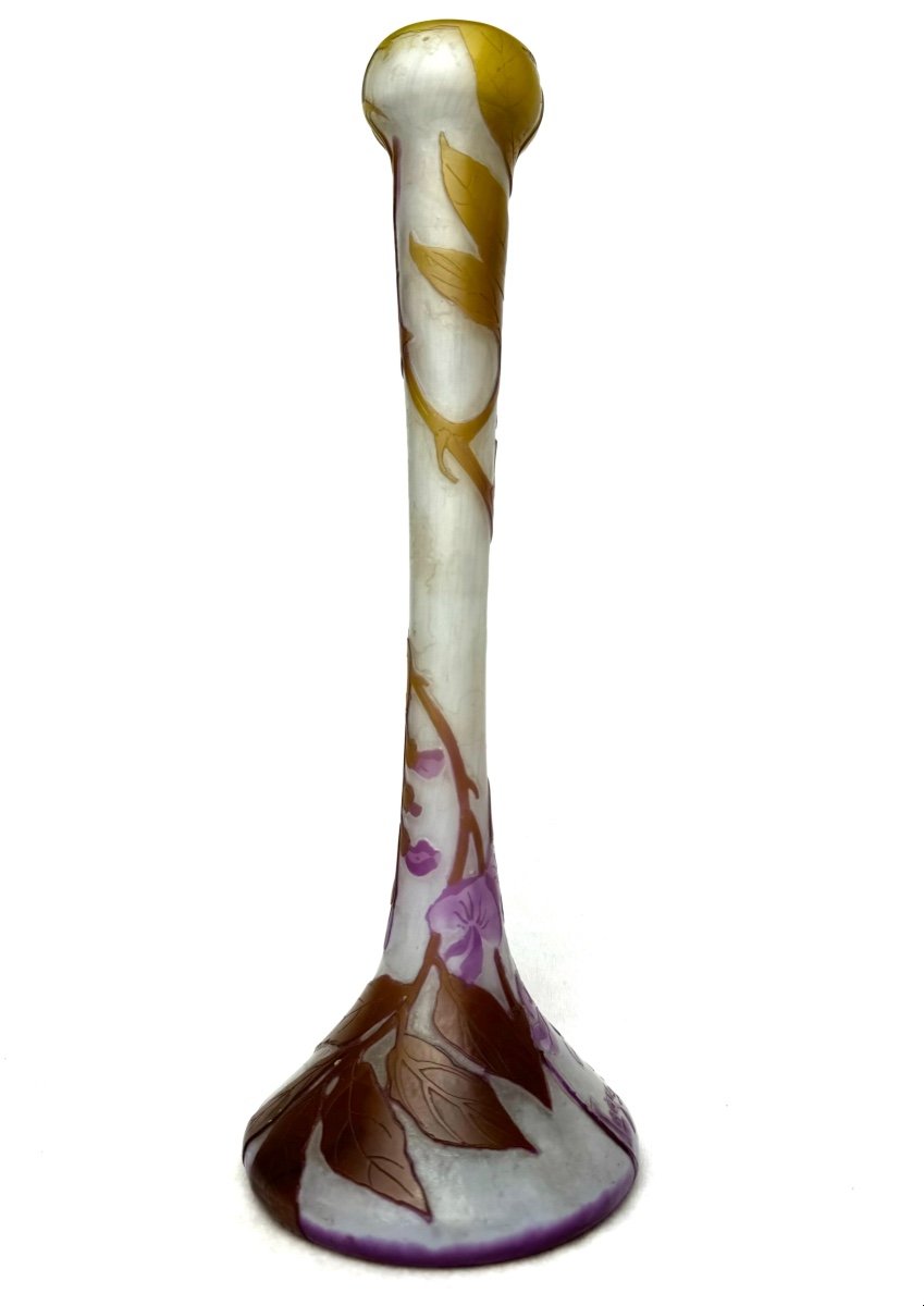 Legras, Vase Decorated With Wisteria -photo-4