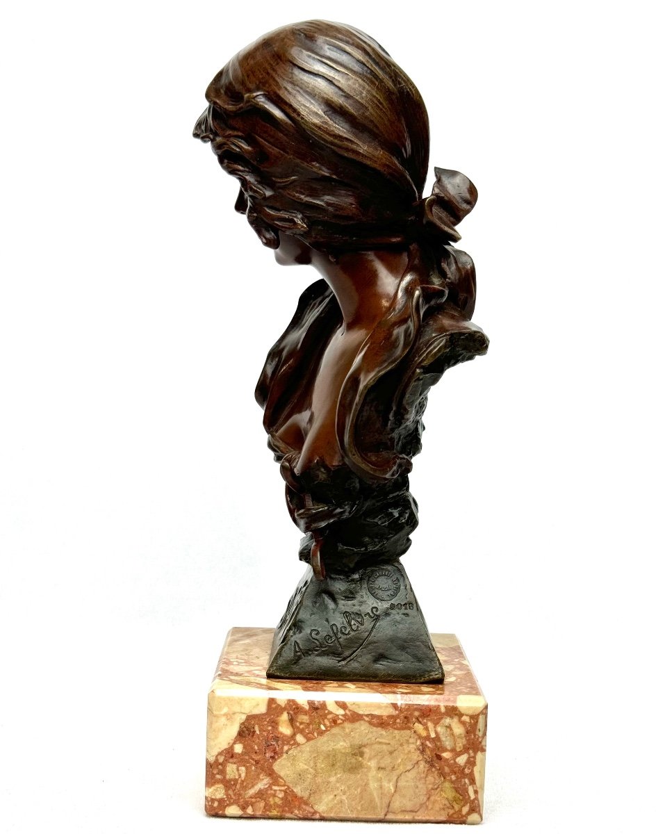 A. Lefebvre, Salammbo Bronze Bust. -photo-4