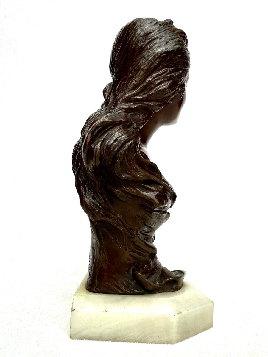 Van Der Straeten Buste De Femme En Bronze -photo-2